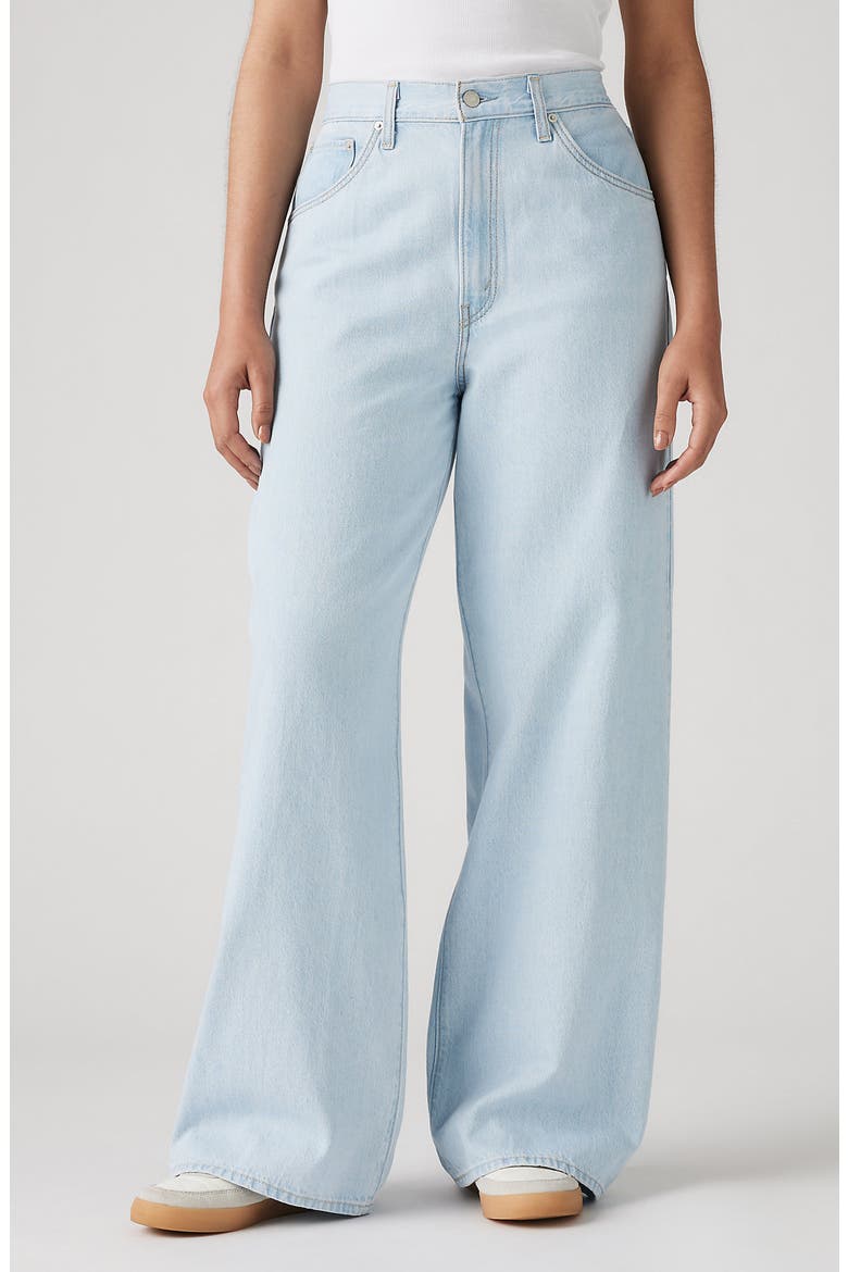 Cinch High Waist Baggy Wide Leg Jeans, Main, color, NEVER GOING TO CHANGE