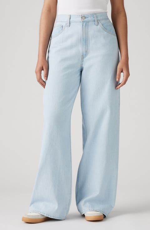 Cinch High Waist Baggy Wide Leg Jeans