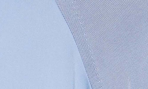 Simkhai Mateo Turtleneck Mixed Media Top In Blue