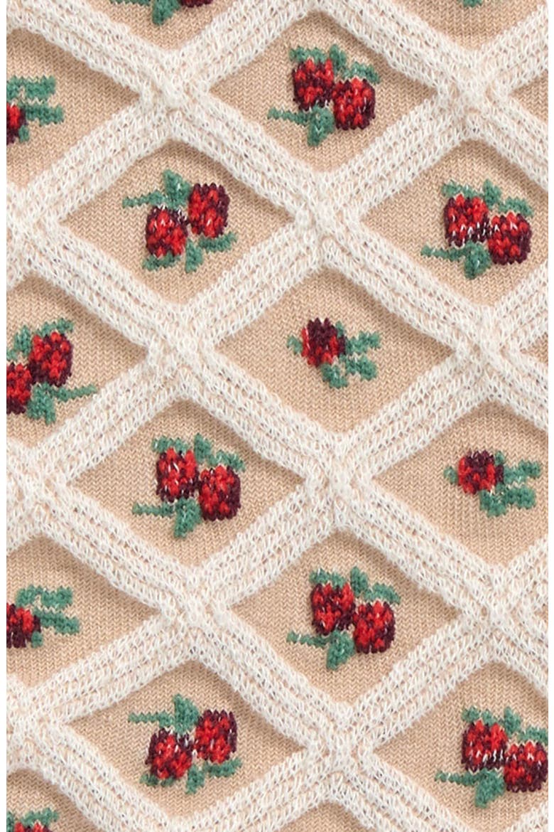 Floral Jacquard Socks, Alternate, color, IVORY