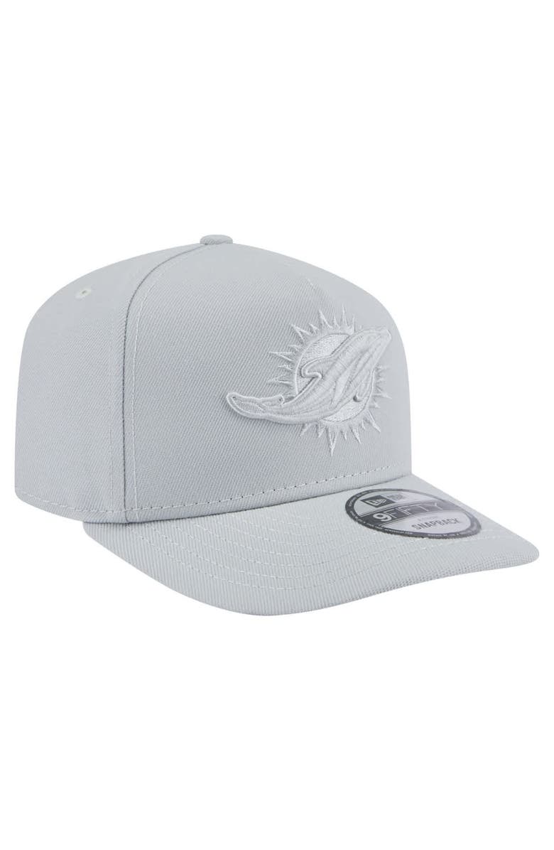 New Era Men's New Era Gray Miami Dolphins Color Pack 9FIFTY Snapback Hat, Alternate, color, 