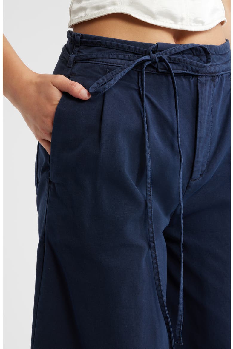 Lotta Organic Cotton Wide Leg Culottes, Alternate, color, NAVY