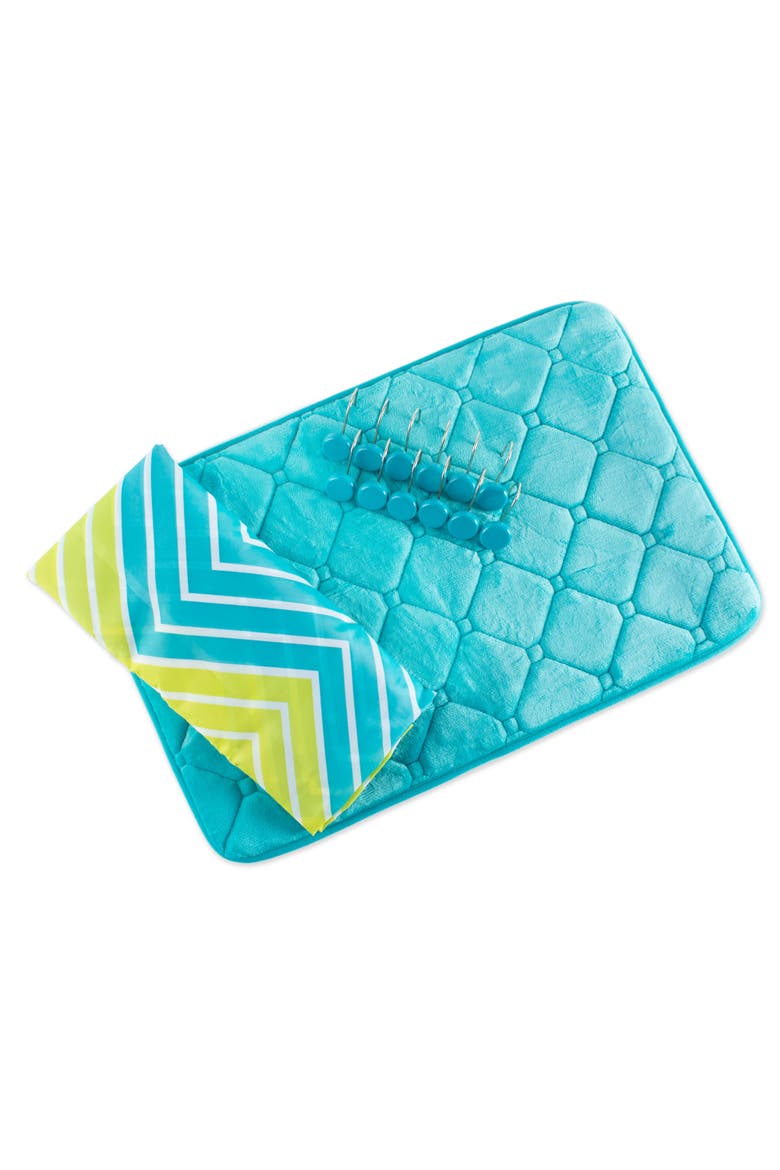Chevron Assorted Bath Set 14 Piece, Alternate, color, Blue