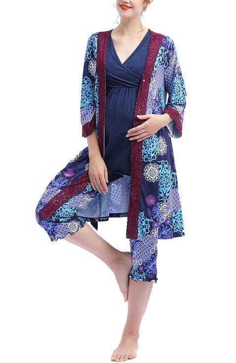 Natalie Maternity Nursing 3-Piece Pajama Set