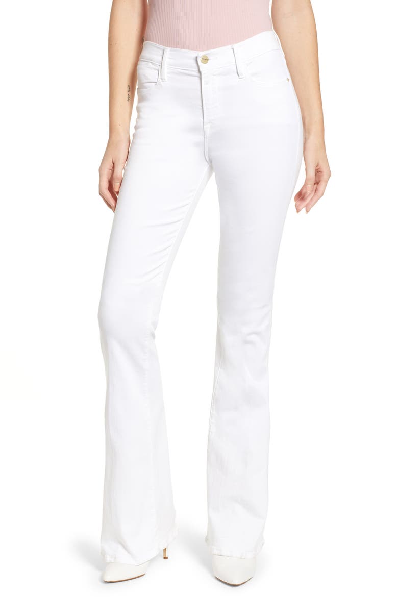 Le High Flare Jeans, Main, color, BLANC