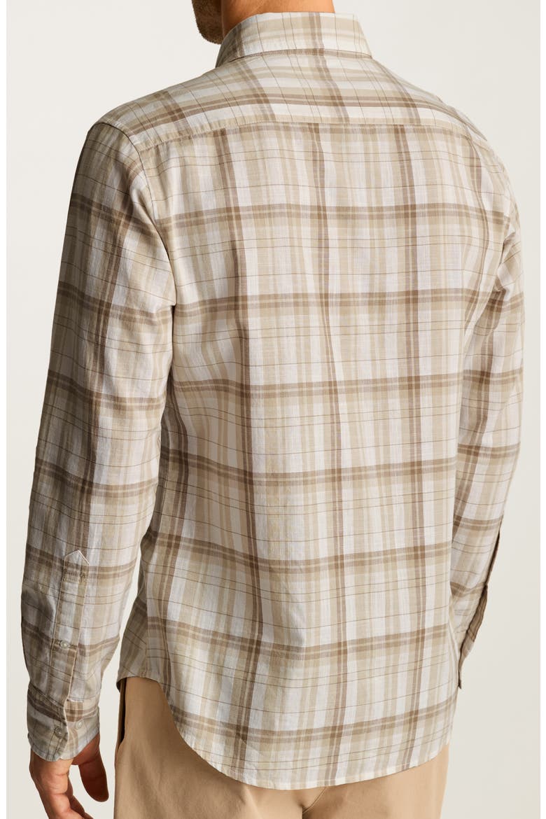 Slim Fit Plaid Cotton Madras Button-Down Shirt, Alternate, color, GORVY PLAID W SLUB C28
