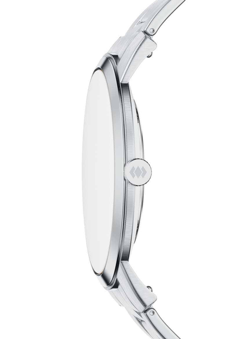 Minimalist Bracelet Watch, 44mm, Alternate, color, SILVER