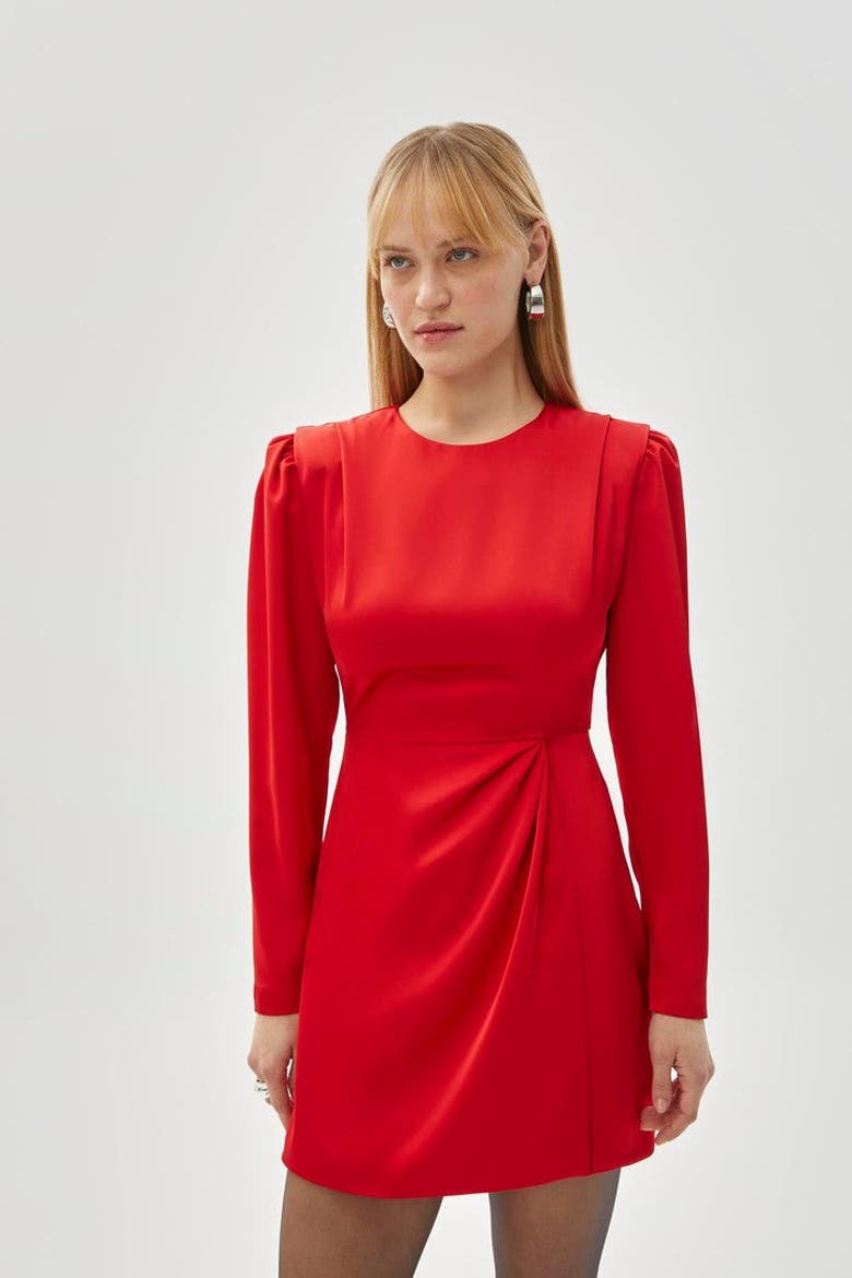 Braedon Mini Dress, Alternate, color, RED