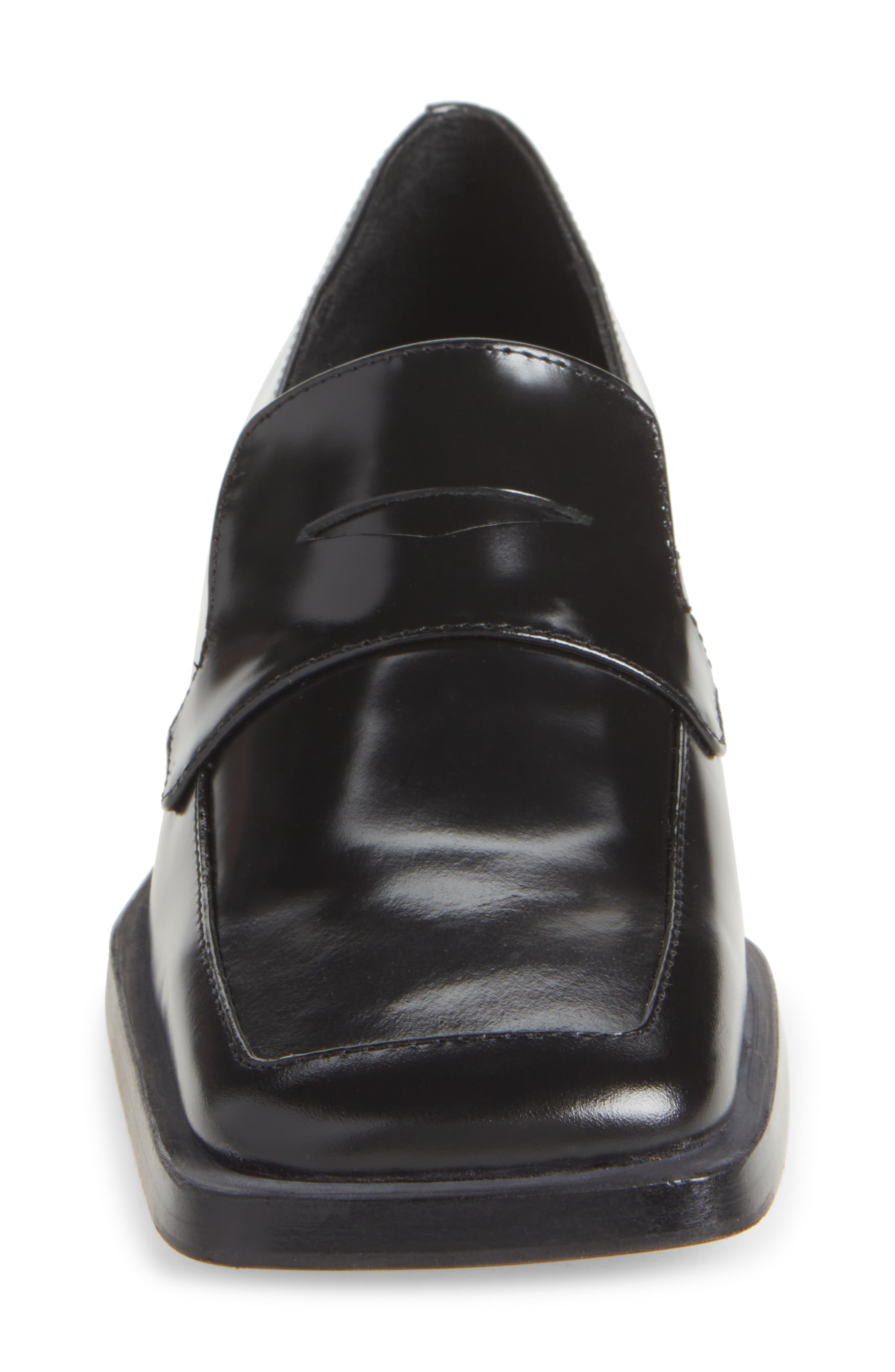 Block Heel Penny Loafer, Alternate, color, BLACK PATENT