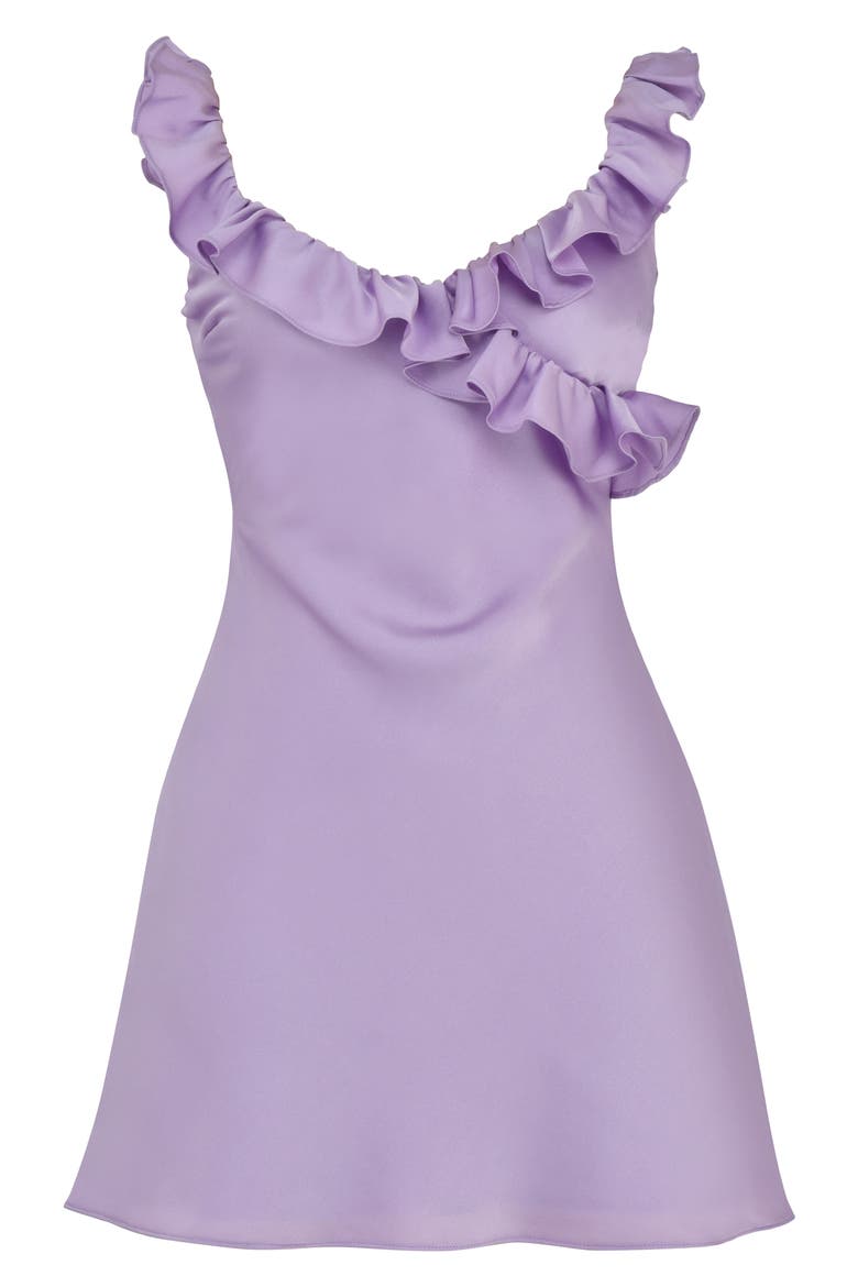 Tink Ruffle Satin Minidress, Alternate, color, ORCHID