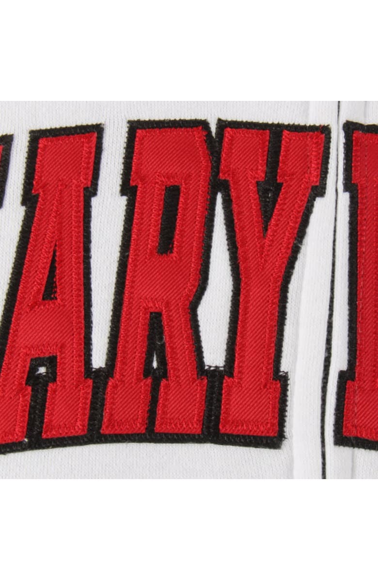 COLOSSEUM Women's Stadium Athletic White Maryland Terrapins Arched Name Full-Zip Hoodie, Alternate, color, 