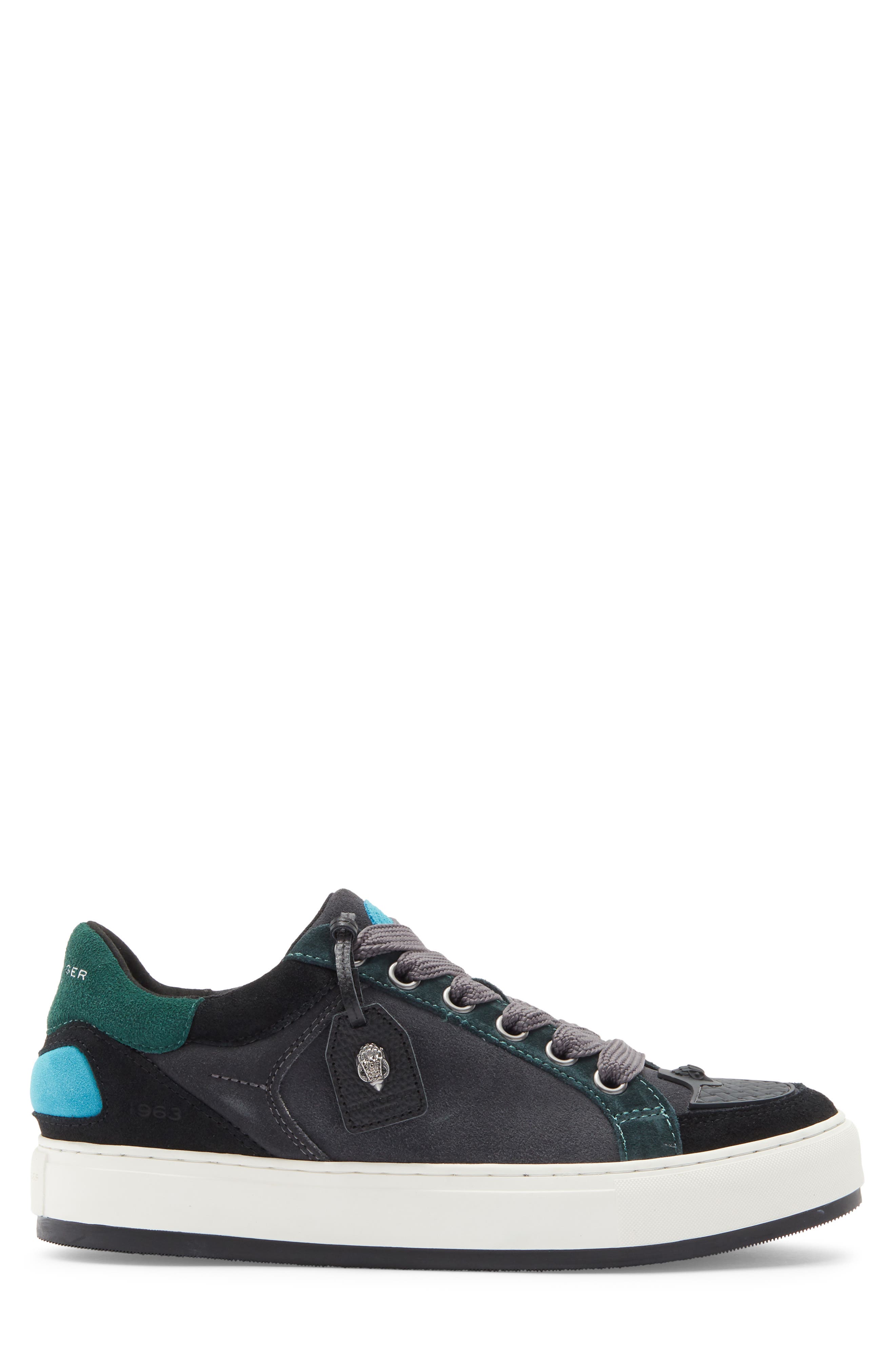 Kurt Geiger London Southbank Tag Sneaker, Alternate, color, Black/ Green