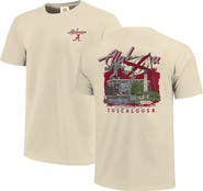 IMAGE ONE Men's Image One Natural Alabama Crimson Tide Comfort Colors Hand-Drawn Campus Stack T-Shirt