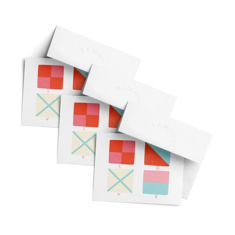 Love/Valentine's Greeting Card Pack (3ct) "LOVE Nautical Flags"