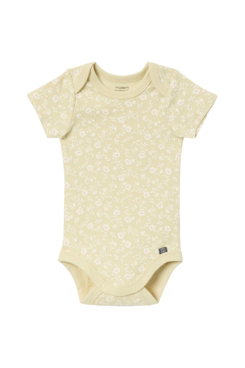 Coordinating Bodysuits & Shorts Set 4-Pack, Alternate, color, Dusty Yellow Floral