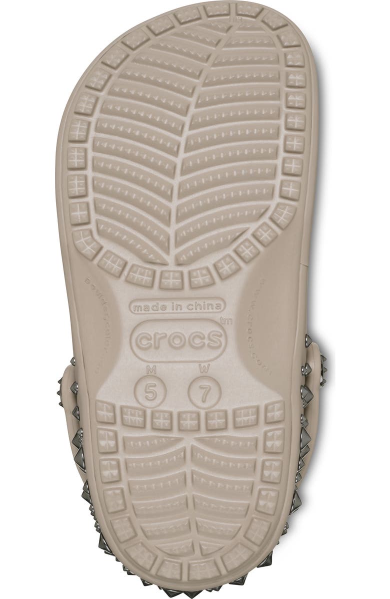 CROCS Studded Classic Clog, Alternate, color, Taupe