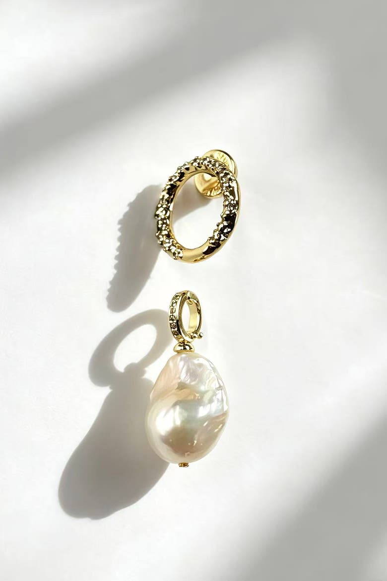 Nina Baroque Pearl Drop Earrings, Alternate, color, Gold