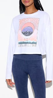 Spiritual Gangster Cosmic Connection Drew Long Sleeve Crop Top