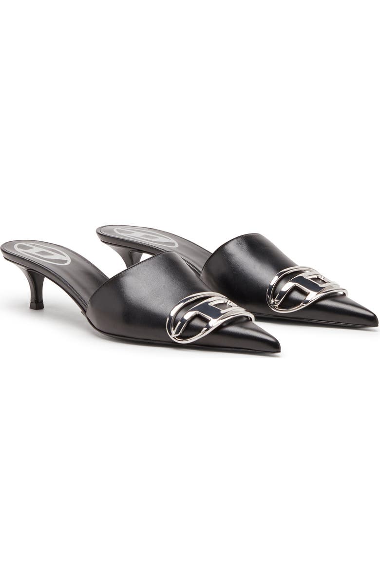 DIESEL<sup>®</sup> Pointed Toe Kitten Heel Mule, Main, color,