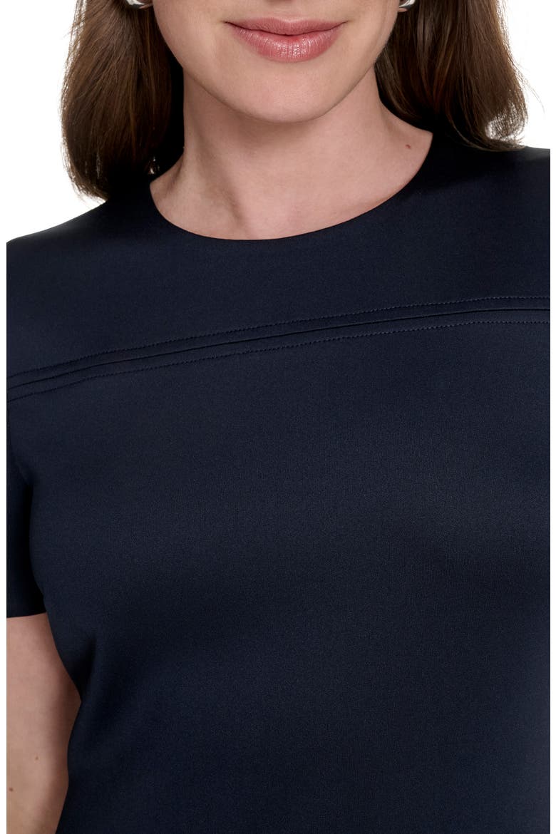 Short Sleeve Scuba Sheath Dress, Alternate, color, SKY CAPT