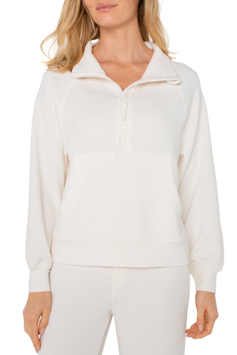 Athletic Quarter Zip Sweatshirt, Main, color, WHITE CLOUD