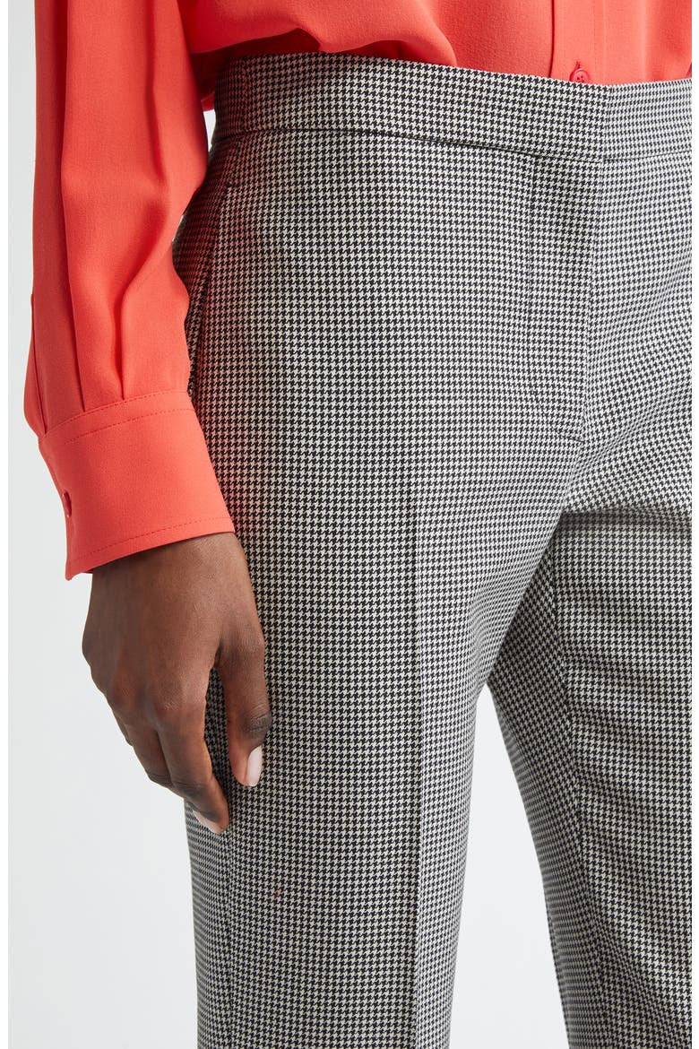 Houndstooth Check Wool & Mohair Trousers, Alternate, color, BLACK/ IVORY