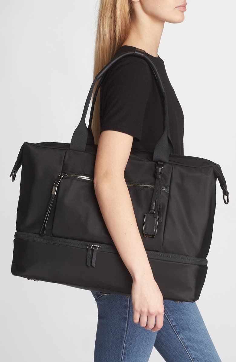 TUMI Voyageur Contine Weekend Bag, Alternate, color, Black/ Gunmetal