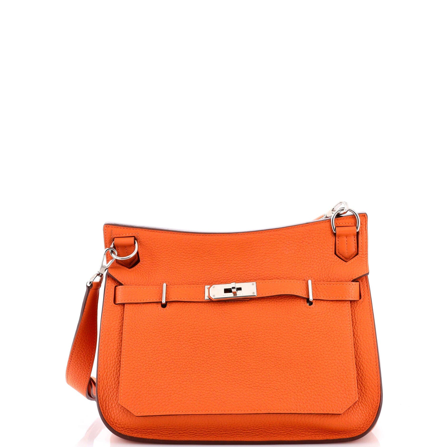 Pre-Owned Hermes Jypsiere Bag Clemence 28, Main, color, Orange H