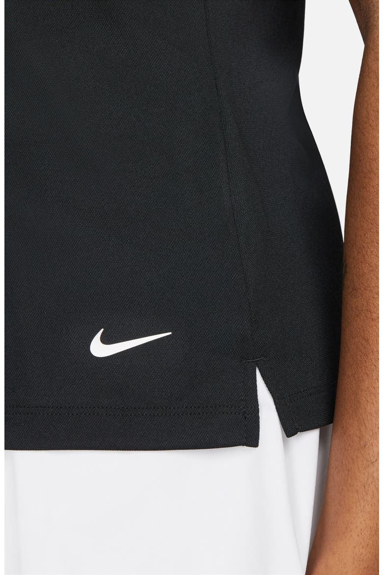 Court Victory Dri-FIT Semisheer Sleeveless Polo, Alternate, color, BLACK/WHITE