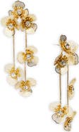 SAACHI Crystal Flower Charm Drop Earrings