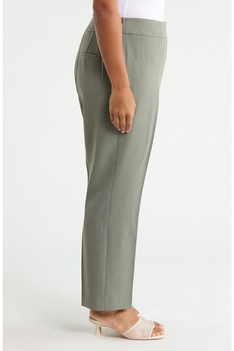 Ava Stretch Crepe Straight Leg Pants, Alternate, color, DARK SEA STONE