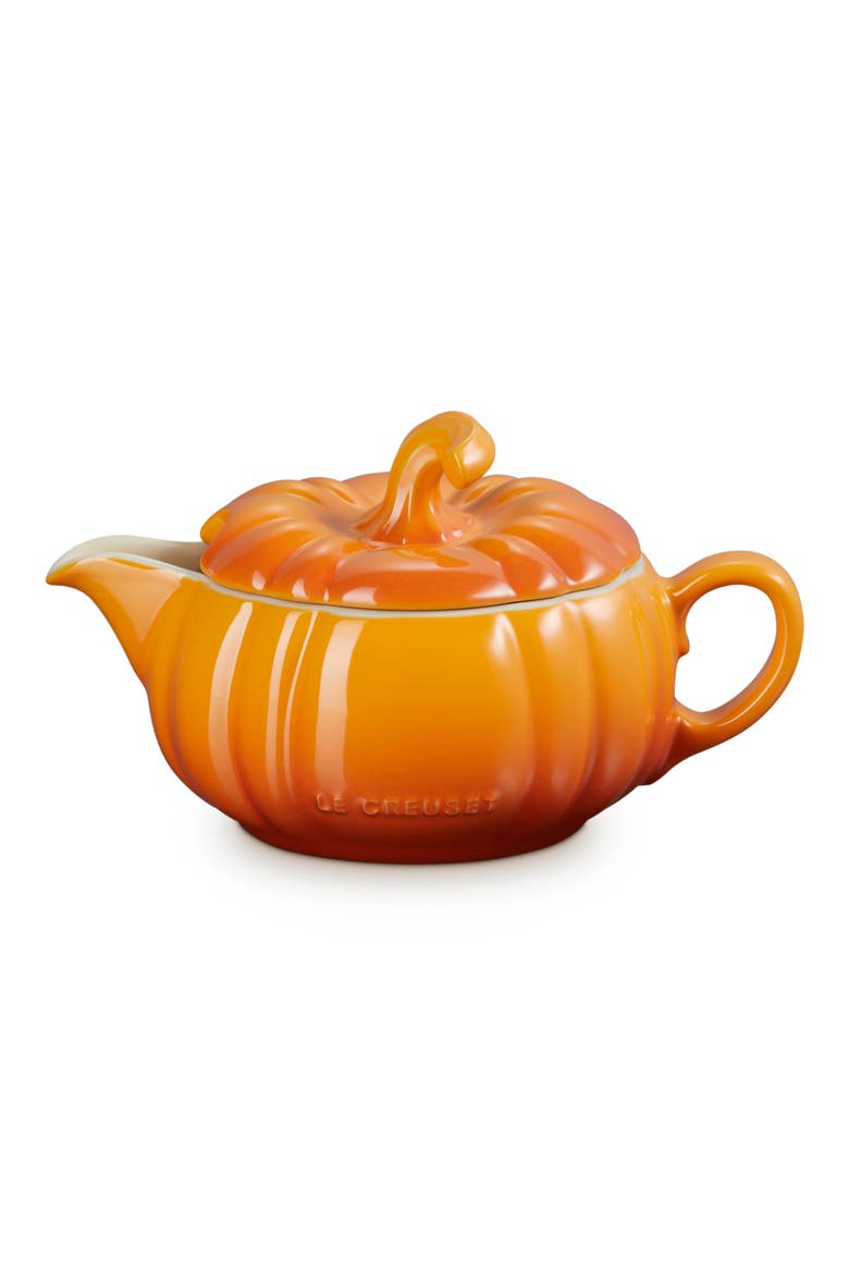 Pumpkin Gravy Boat & Lid, Main, color, PERSIMMON