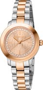 Roberto Cavalli Two-Tone Crystal Bracelet Watch, 30mm