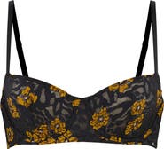 SAVAGE X FENTY Feline Floral Lace Unlined Balconette Bra