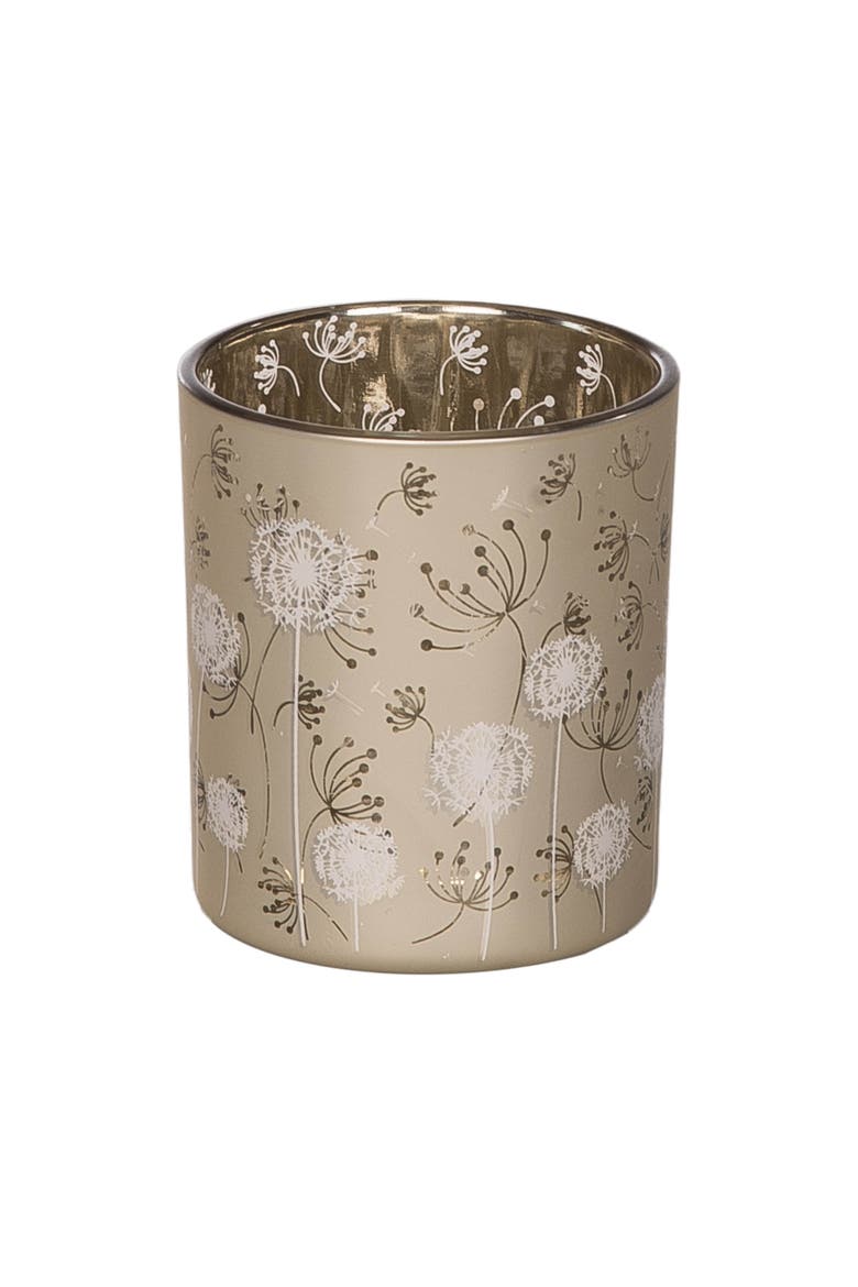 Dandelion Small Champagne Decorative Candle Holder 3.15", Alternate, color, Gold