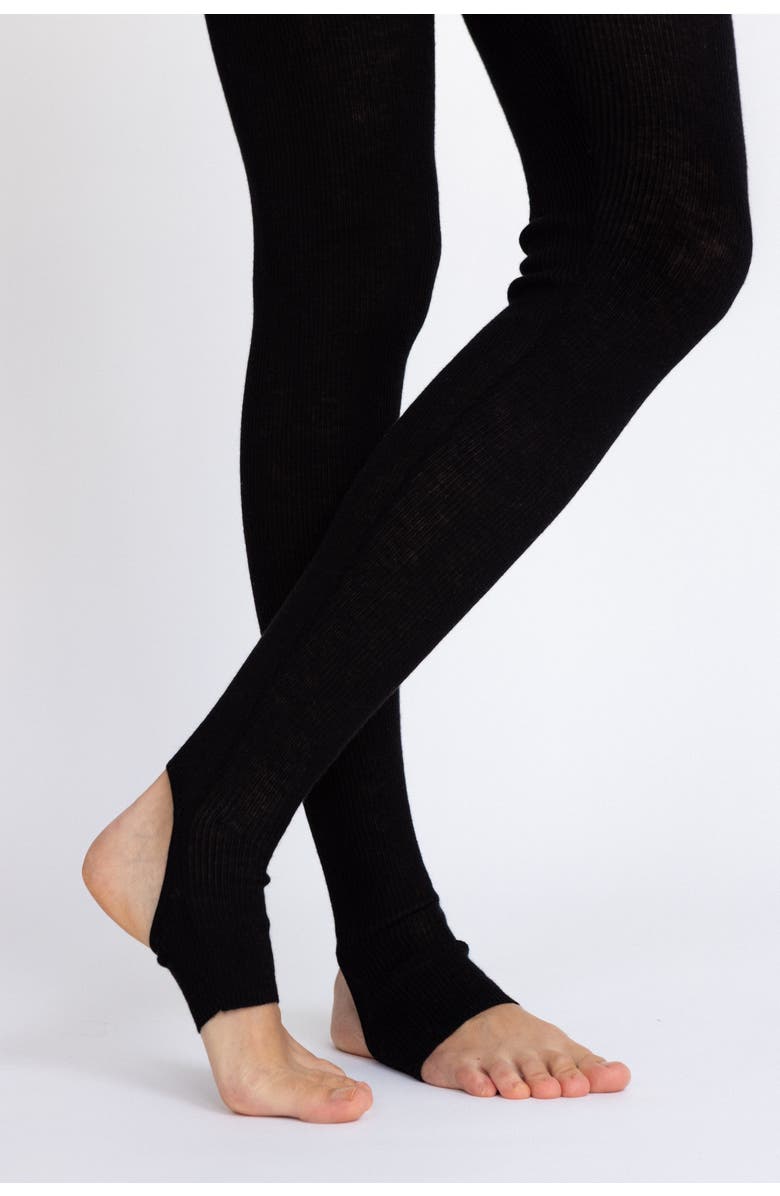 Alas Lightweight Merino Wool Stirrup Leggings, Alternate, color, Black