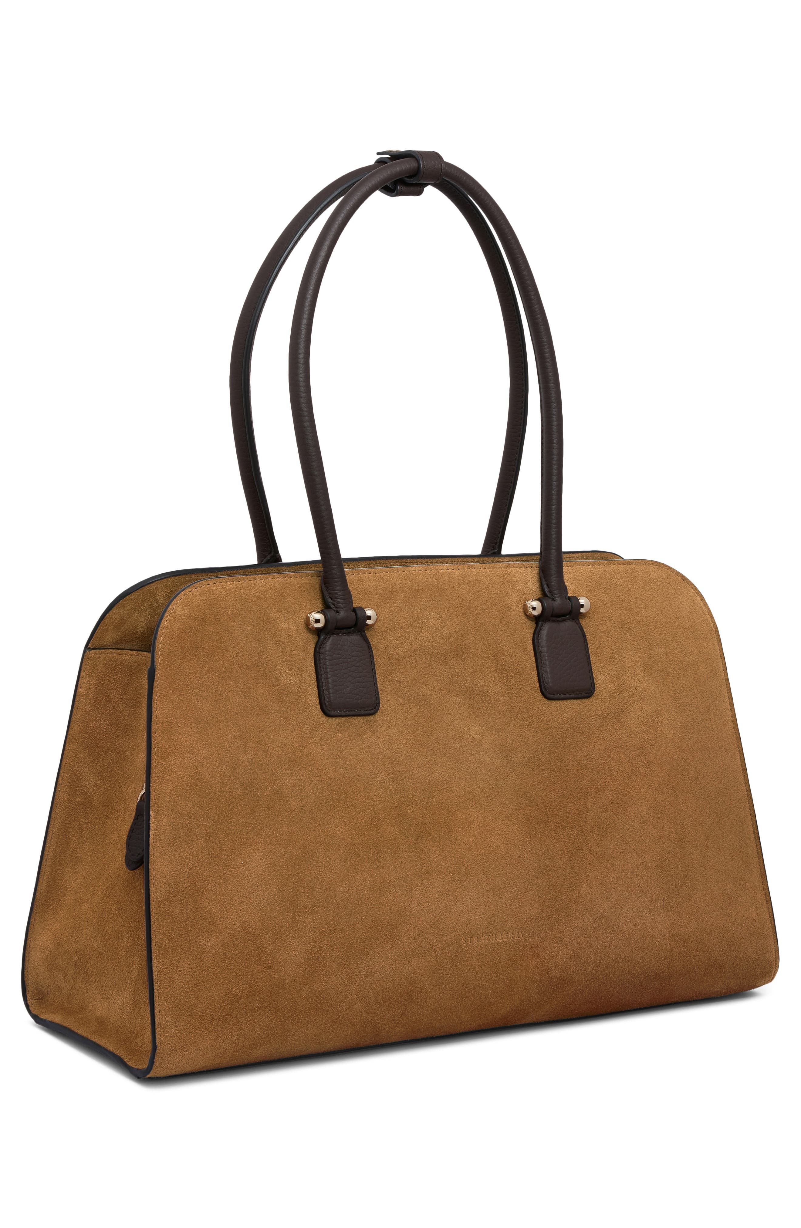 Maxi Georgia Suede Bag, Alternate, color, TOFFEE/ ESPRESSO