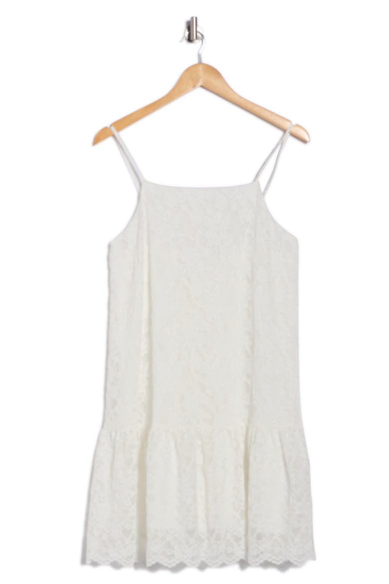 A-Line Lace Minidress, Alternate, color, WHITE