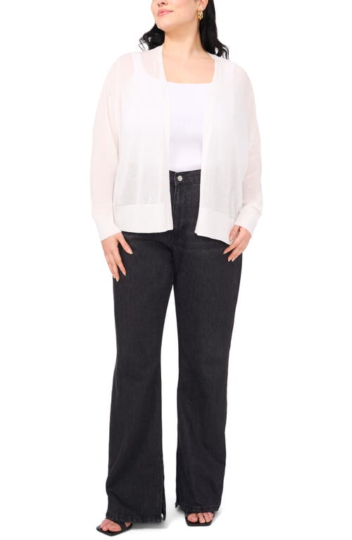 Vince Camuto Tissue Knit Cardigan In Bright White