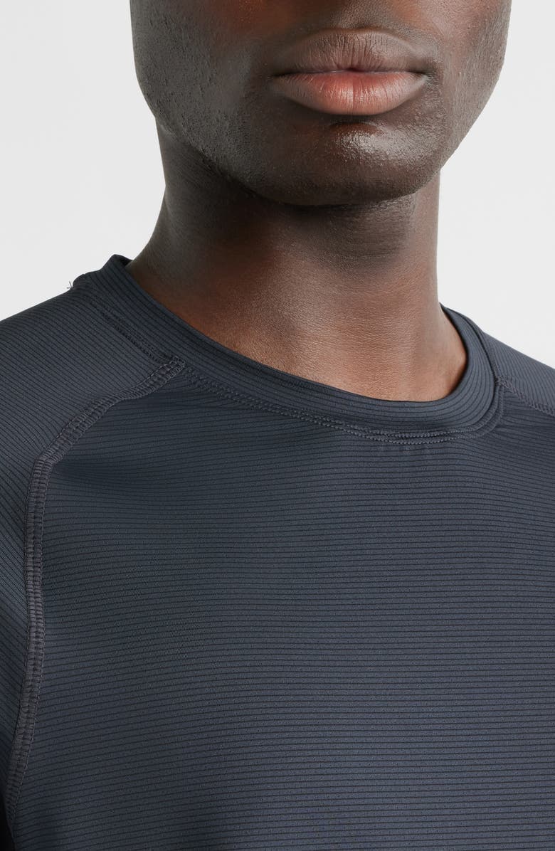 Zella Perforated Training T-Shirt, Alternate, color, Black Caviar