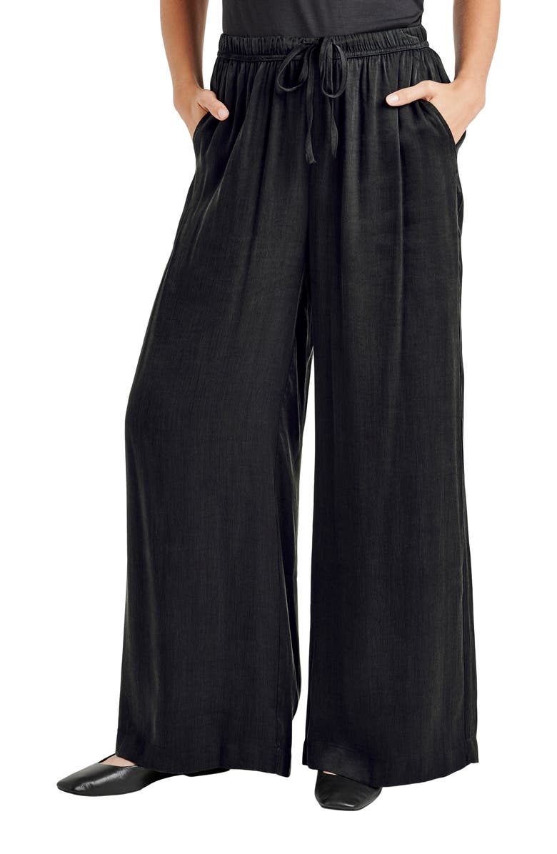 Splendid Angie Wide Leg Satin Pants, Main, color, 