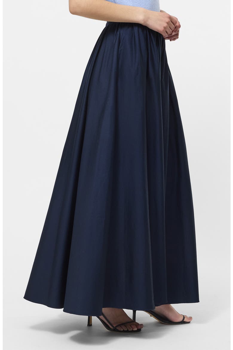 Sateen Maxi Skirt, Alternate, color, 40-MARINE