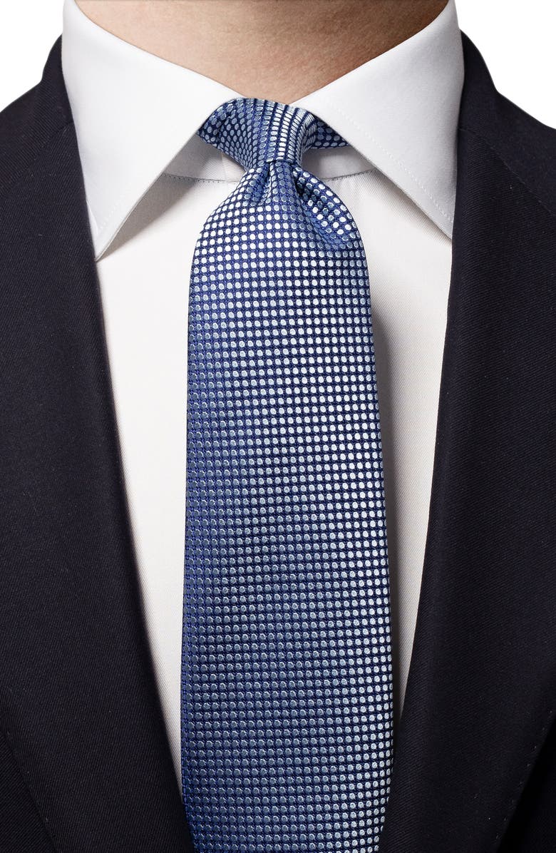 Eton Neat Dot Silk Tie, Alternate, color,