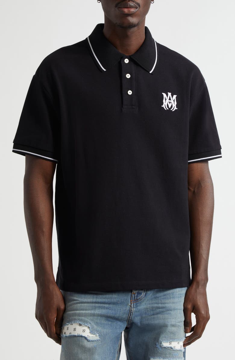 AMIRI MA Core Logo Polo, Main, color, Black
