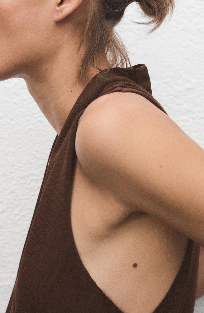 MANGO Plunge Neck Sweater Vest, Alternate, color, 