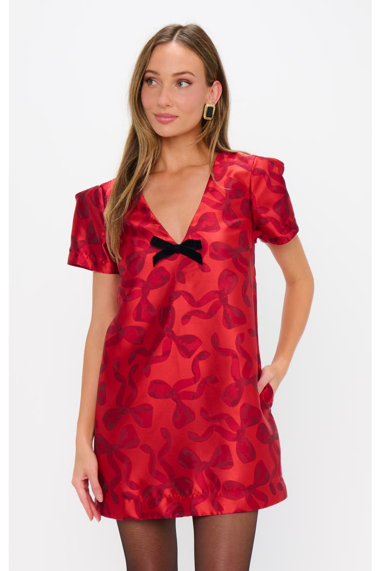 Jeanette Dress, Main, color, Bow What Fun