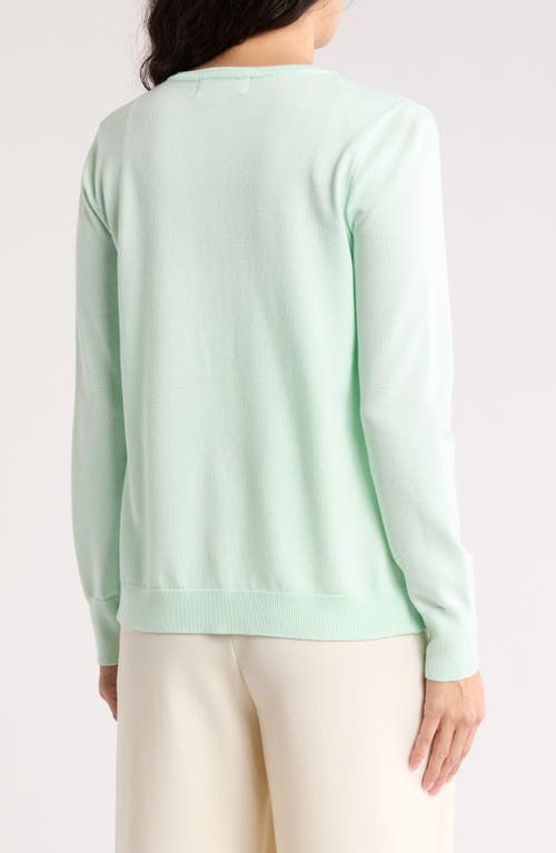 By Design Lightweight Garden Cardigan In Aqua Glass