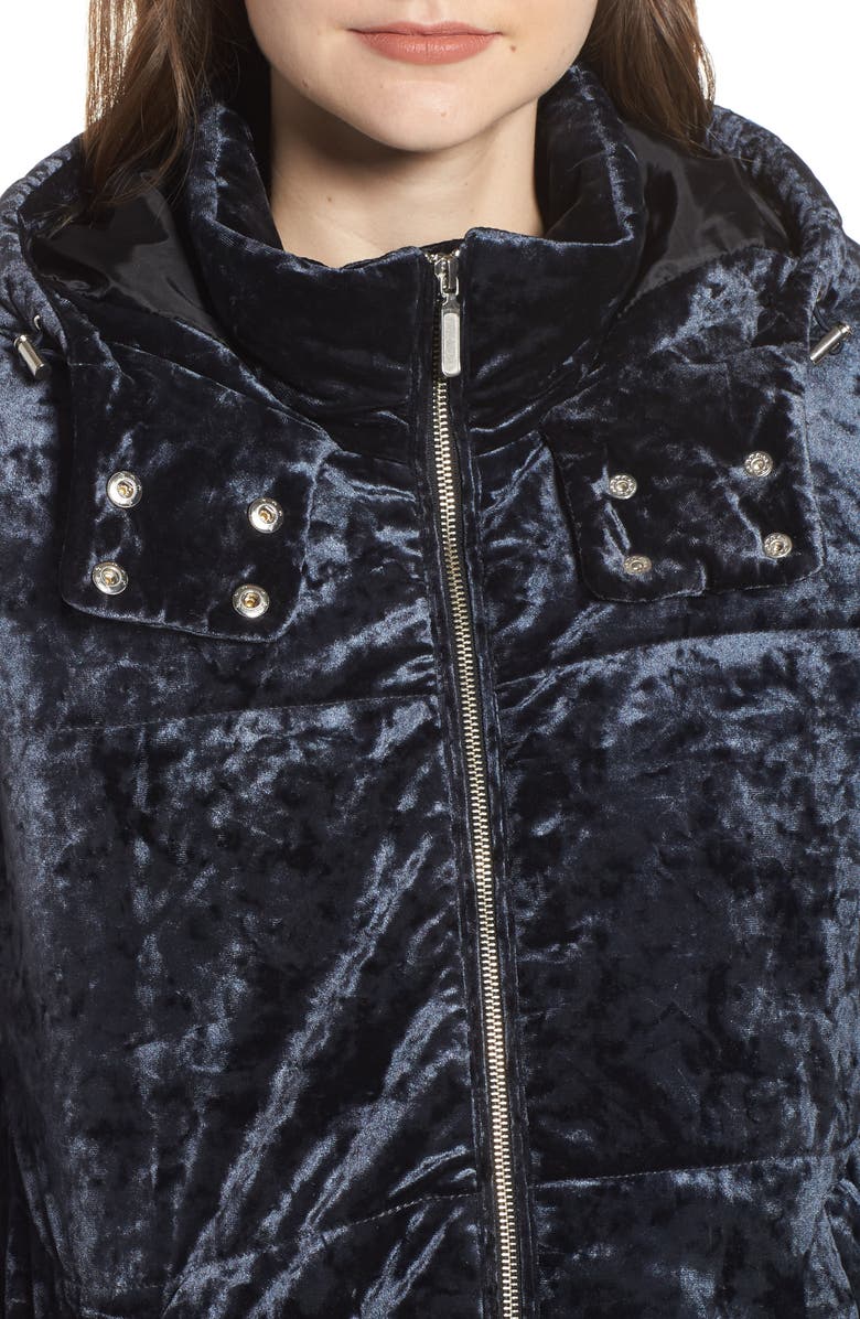 BP. Velvet Hooded Puffer Jacket, Alternate, color, 