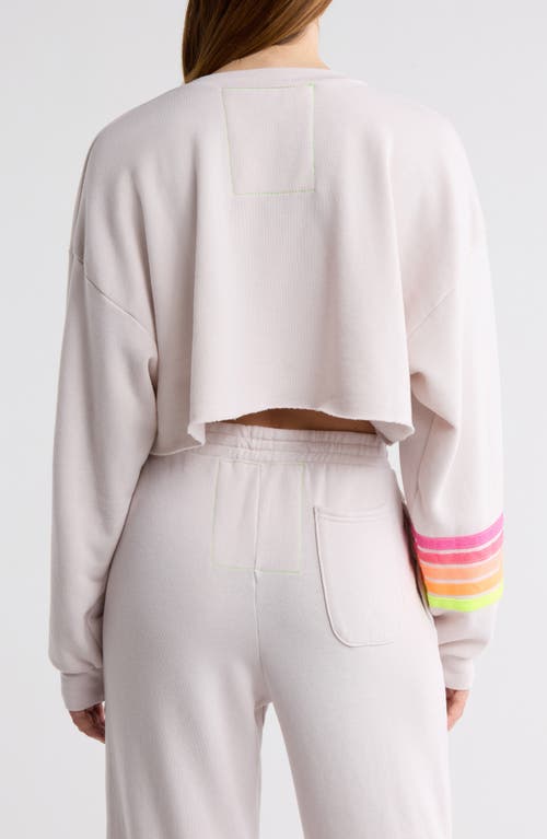 Aviator Nation Rugby Stitch Crop Sweatshirt