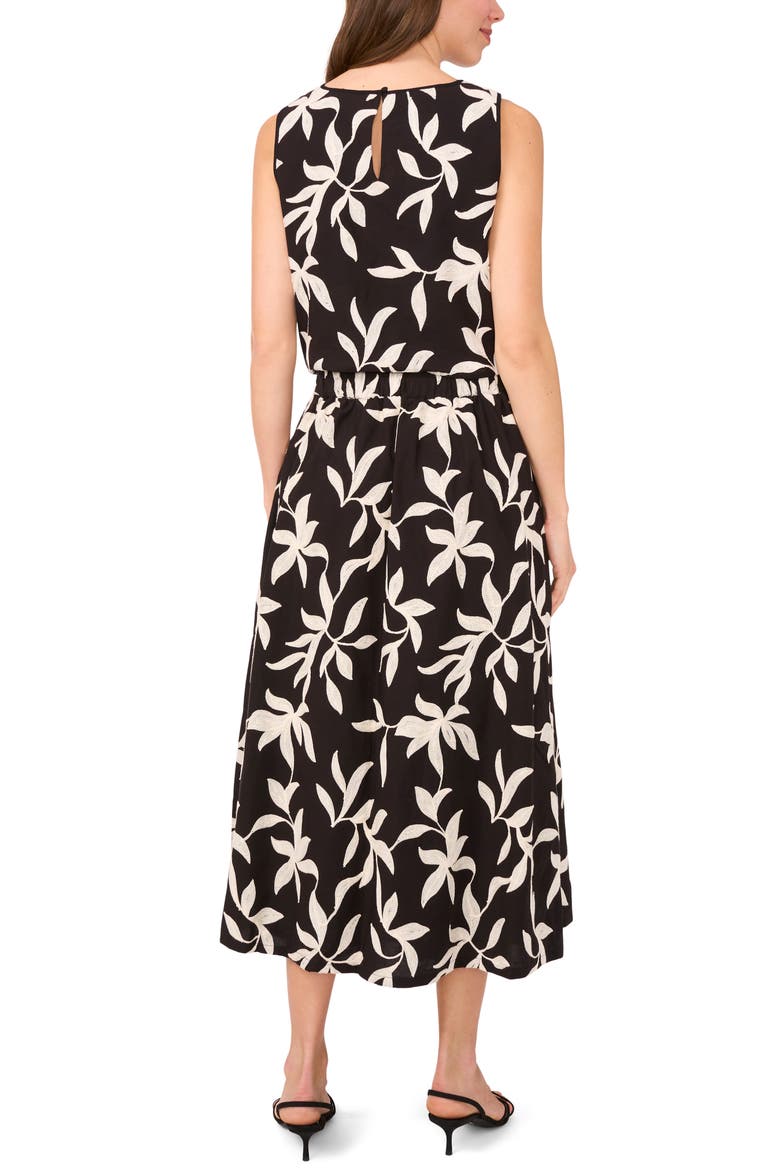 Embroidered Pull-On A-Line Midi Skirt, Alternate, color, RICH BLACK 060